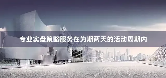 专业实盘策略服务在为期两天的活动周期内