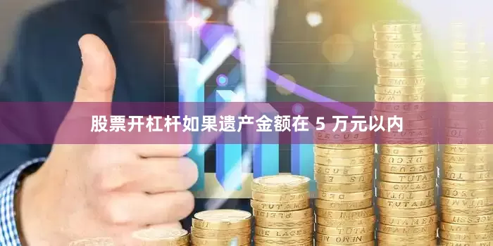 股票开杠杆如果遗产金额在 5 万元以内
